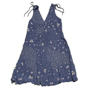 Lucky Brand Dress- Smocked Waist Romantic Floral V-Neck Dress MSRP $99- Small